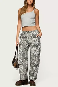 Edikted Camo Straight Leg Sweatpant