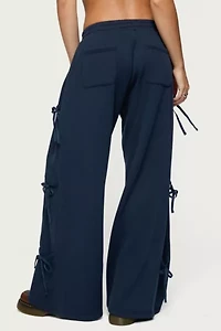 Edikted Claudette Baggy Ribbon Sweatpants
