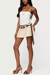 Edikted Layered Textured Knit Strapless Top