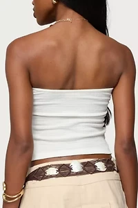 Edikted Layered Textured Knit Strapless Top
