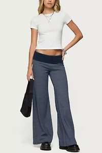 Edikted Amarna Striped Fold Over Pants