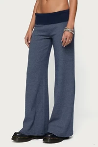 Edikted Amarna Striped Fold Over Pants
