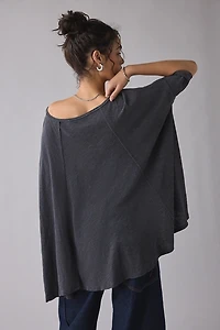 BDG Frannie Flounce Boatneck Oversized Tee