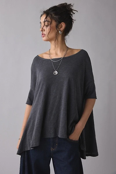 BDG Frannie Flounce Boatneck Oversized Tee