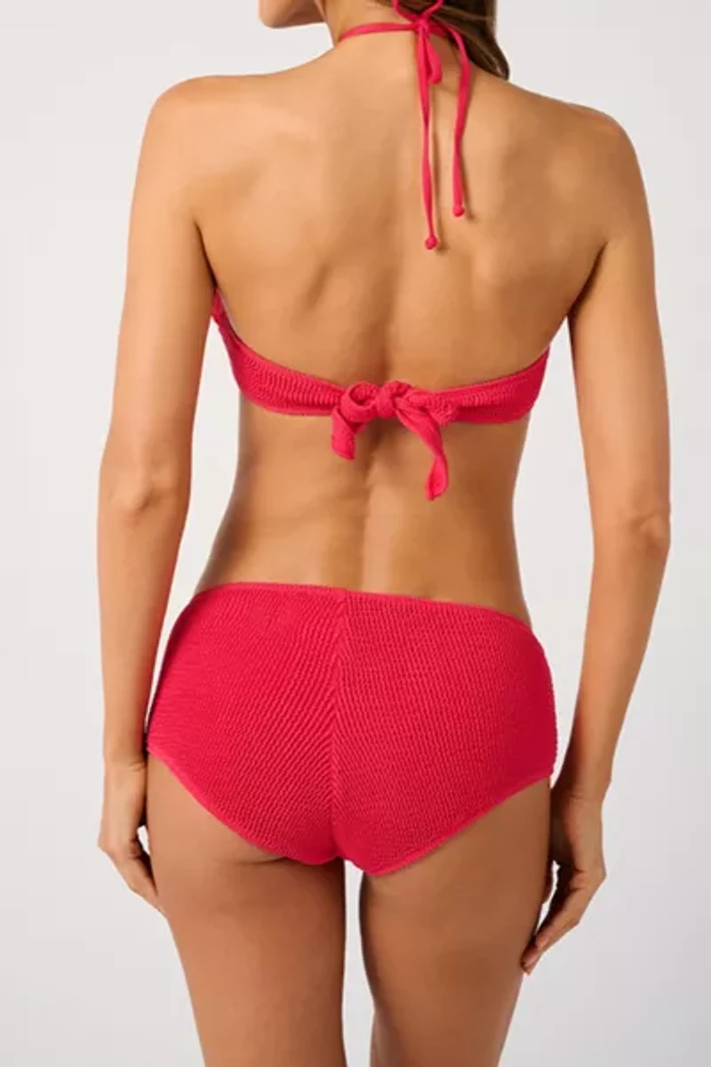 WeWoreWhat Cross Ribbed Bandeau Bikini Top