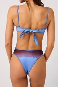 WeWoreWhat Scoop Neck Tie Back Top