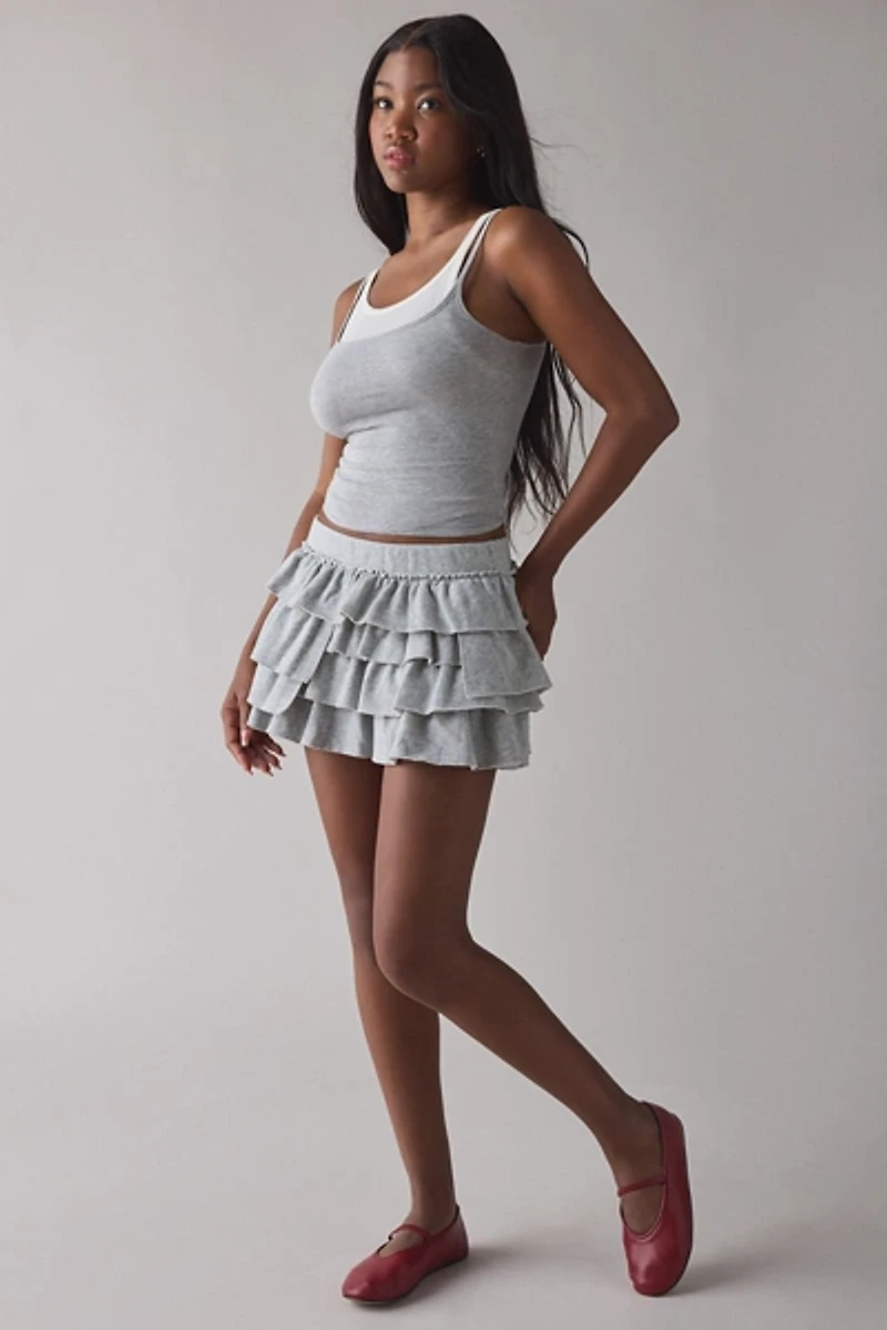 Out From Under Love Is Bliss Ruffle Mini Skort