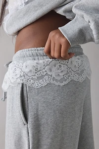 Out From Under Love Is Bliss Lace Trim Jogger Sweatpant