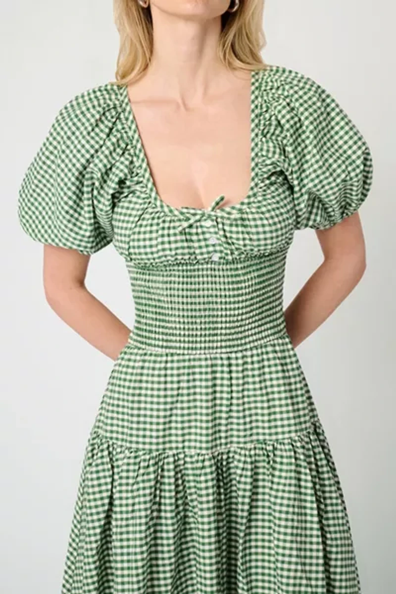 WeWoreWhat Smocked Drop Waist Maxi Dress