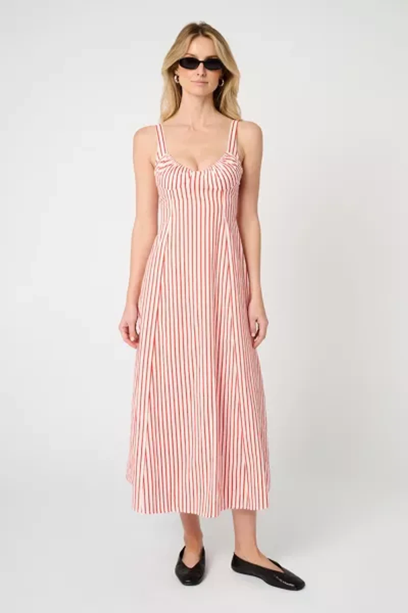 WeWoreWhat Striped Poplin Midi Dress