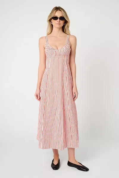 WeWoreWhat Striped Poplin Midi Dress