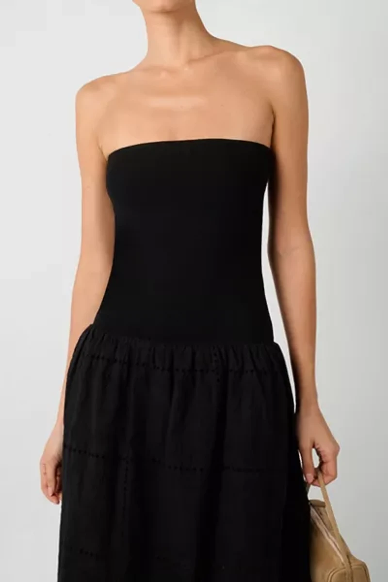 WeWoreWhat Drop Waist Cotton Midi Dress