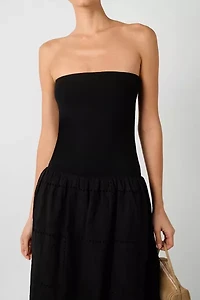 WeWoreWhat Drop Waist Cotton Midi Dress