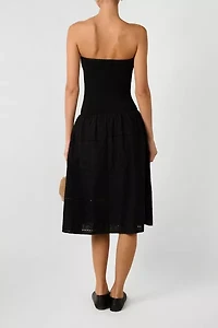 WeWoreWhat Drop Waist Cotton Midi Dress