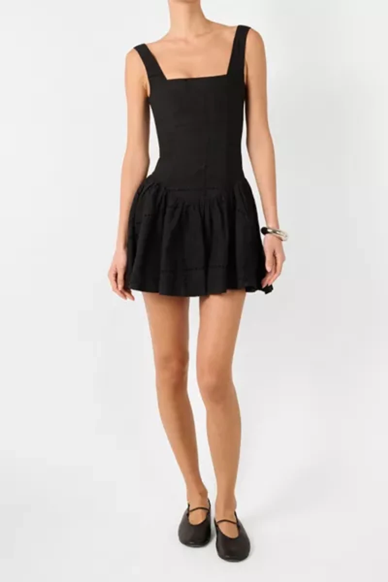 WeWoreWhat Corset Drop Waist Mini Dress