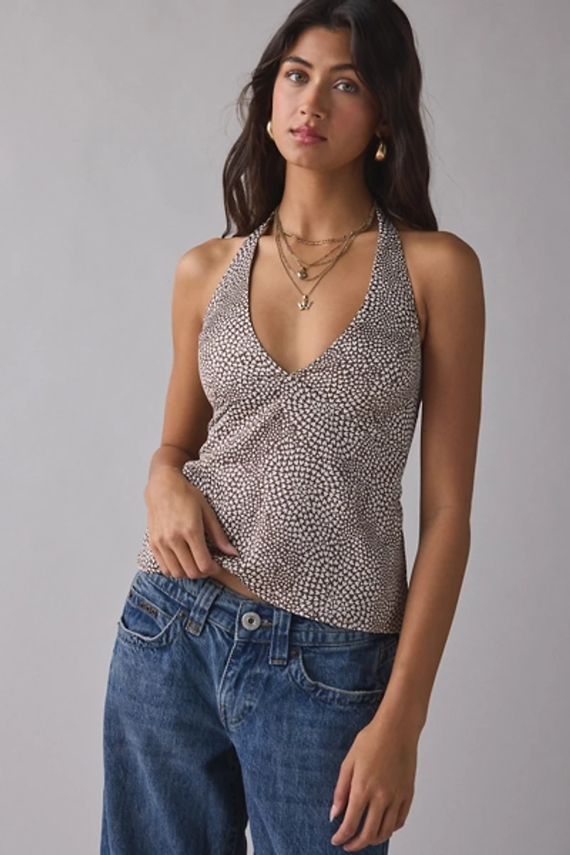 Kimchi Blue Miss Girl Satin Backless Halter Top