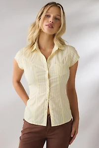BDG Vero Tailored Short Sleeve Button-Down Shirt