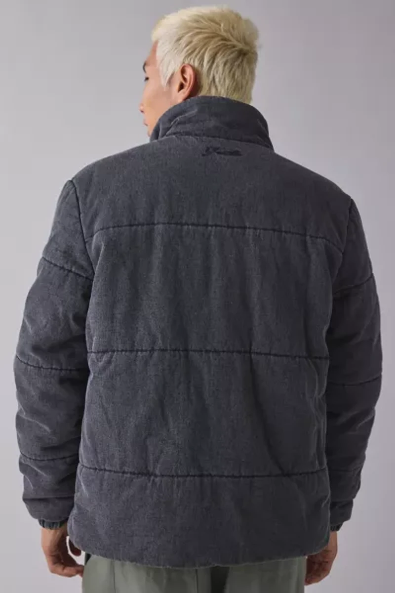 Native Youth Washed Cotton Quilted Puffer Jacket