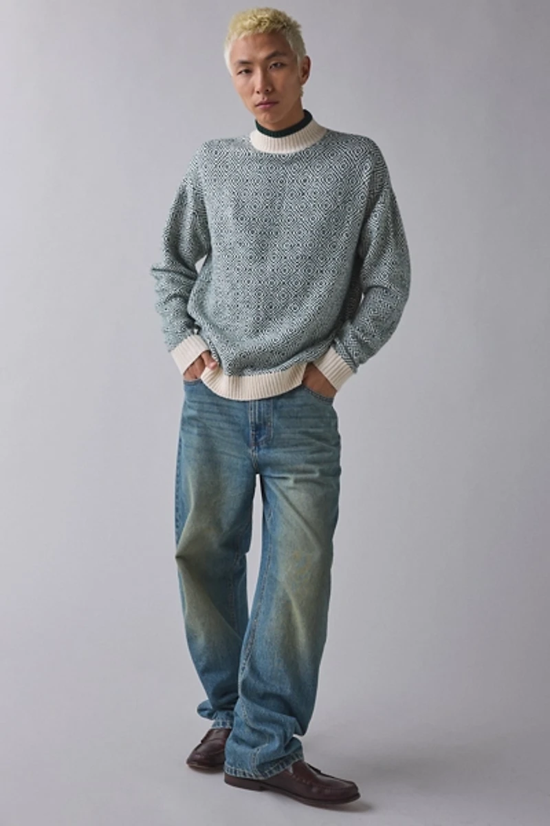 Native Youth Purcell Intarsia Knit Crew Neck Sweater