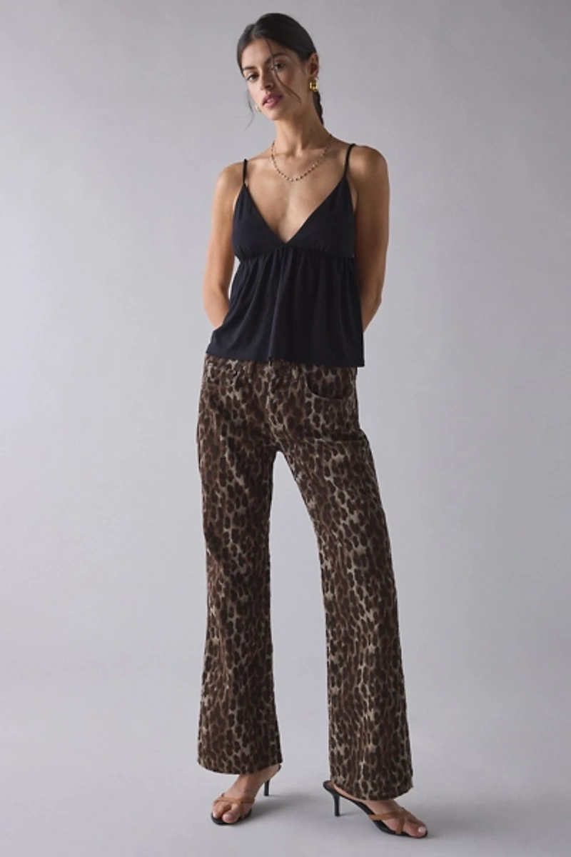 Kimchi Blue Jaelyn Jersey Knit Plunging Babydoll Cami