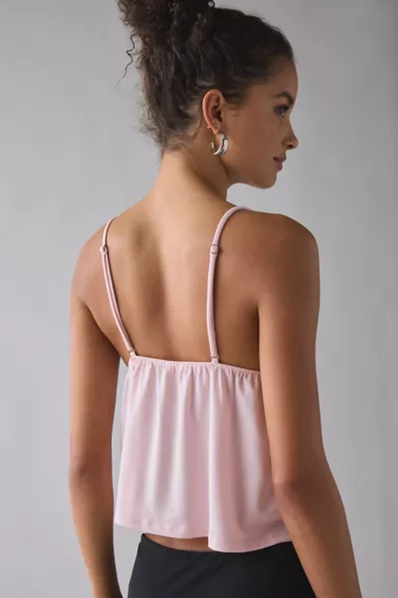 Kimchi Blue Jaelyn Jersey Knit Plunging Babydoll Cami