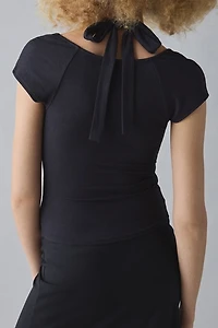 Kimchi Blue Angelica Cap Sleeve Halter Pinch-Front Top