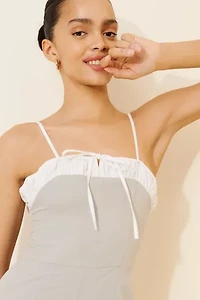 Rare London Sleeveless Ruched Jumpsuit