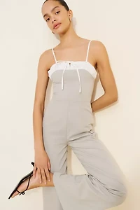 Rare London Sleeveless Ruched Jumpsuit