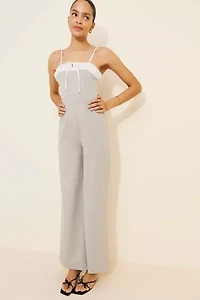 Rare London Sleeveless Ruched Jumpsuit