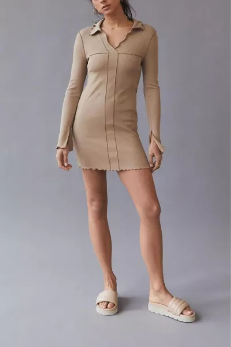 Sadafi Seamed Collared Mini Dress