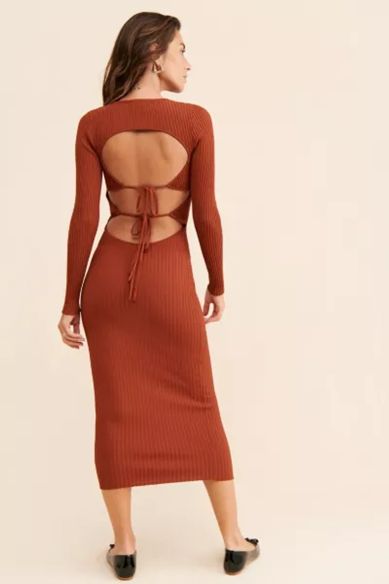 MinkPink Alba Knit Midi Dress