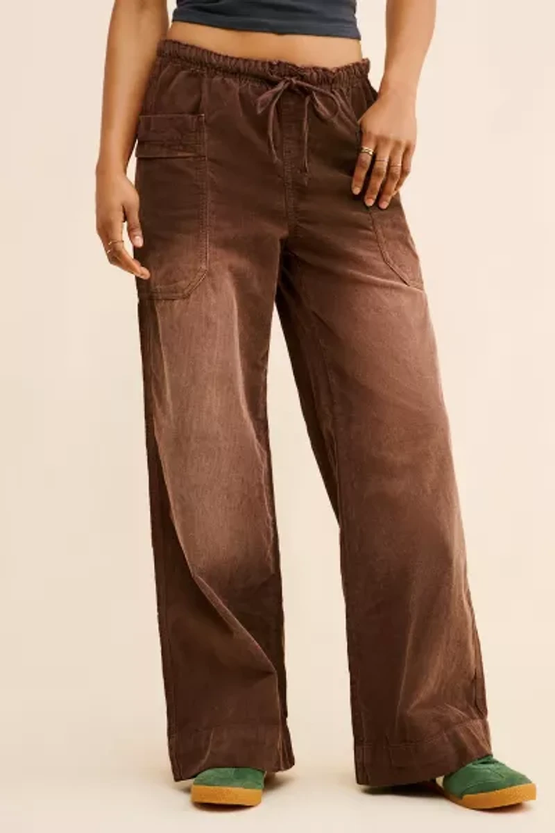 Amelie Corduroy Pull-On Pants