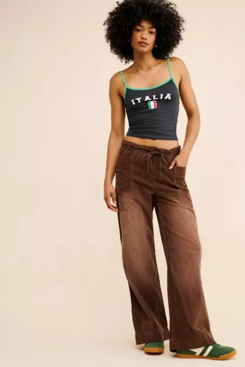 Amelie Corduroy Pull-On Pants