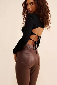 4SI3NNA Zeida Vegan Leather Pants
