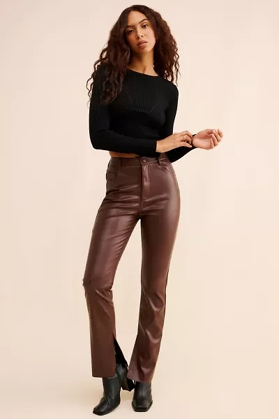 4SI3NNA Zeida Vegan Leather Pants