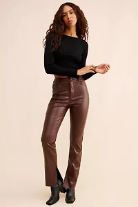 4SI3NNA Zeida Vegan Leather Pants