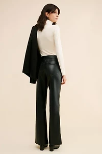 Glamorous Wide-Leg Vegan Leather Trousers