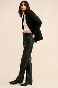Glamorous Wide-Leg Vegan Leather Trousers