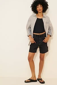 Abrand Jeans Carrie Mid-Rise Denim Shorts