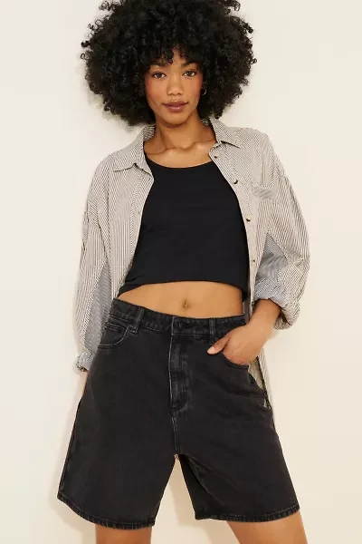Abrand Jeans Carrie Mid-Rise Denim Shorts