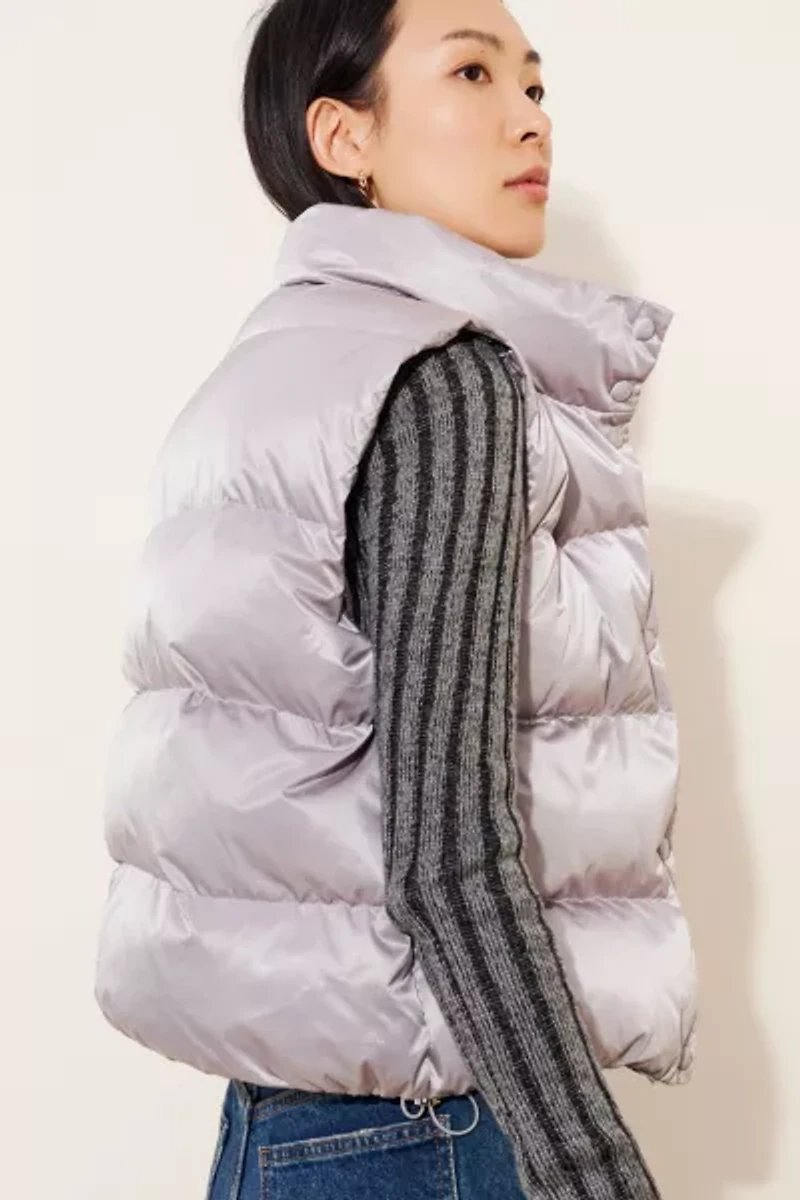 English Factory Puffer Cropped Vest