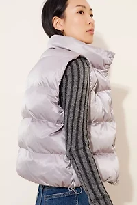 English Factory Puffer Cropped Vest