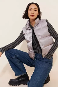 English Factory Puffer Cropped Vest