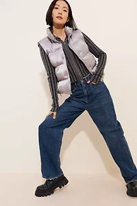 English Factory Puffer Cropped Vest