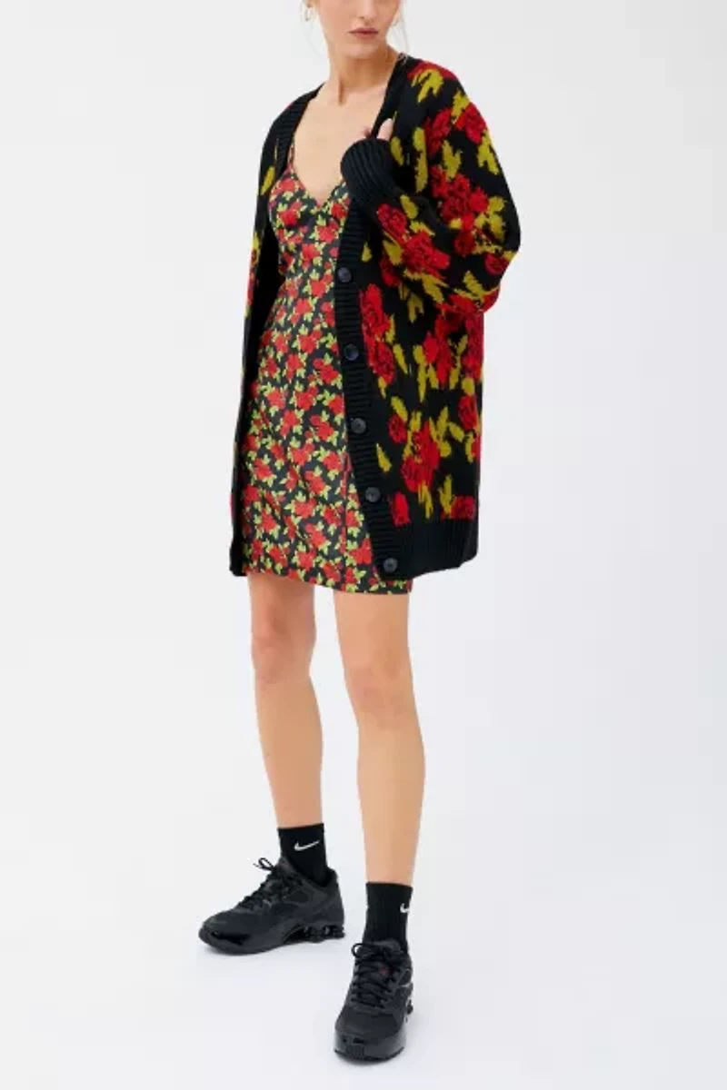 Reign Floral Intarsia Knit Cardigan