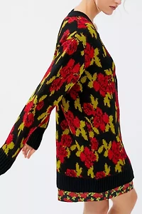 Reign Floral Intarsia Knit Cardigan