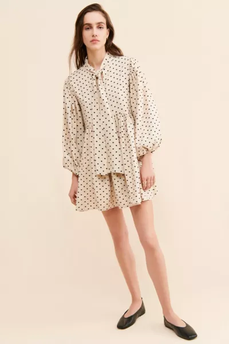 Sister Jane Barn Heart Jacquard Mini Dress
