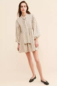 Sister Jane Barn Heart Jacquard Mini Dress