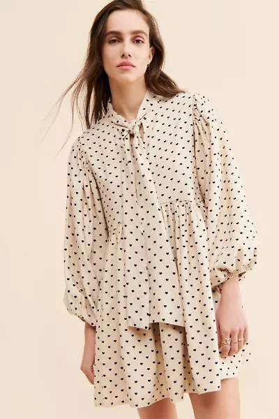 Sister Jane Barn Heart Jacquard Mini Dress