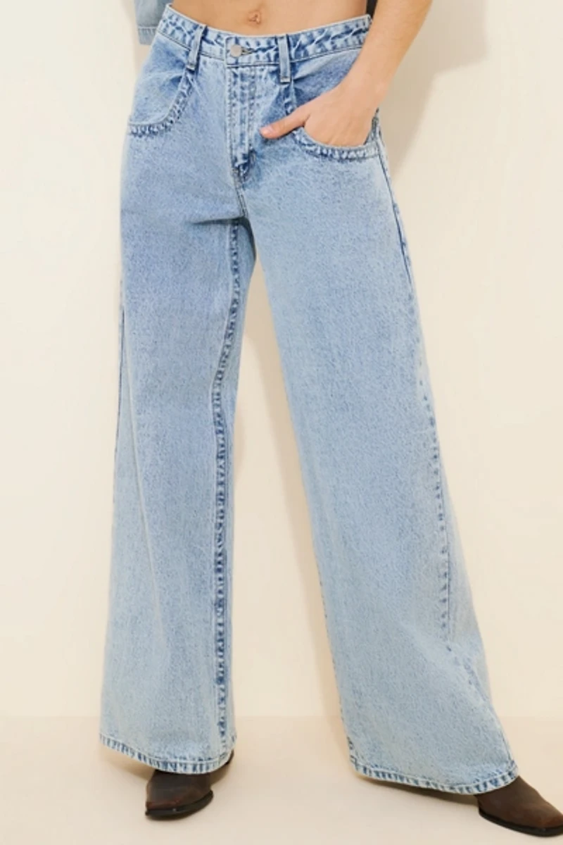 JUST BLACK DENIM Relaxed Wide-Leg Jeans